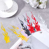 15 Sheets 5 Colors Waterproof Plastic Wall Stickers, with Adhesive Tape, For Car Decorations, Fire Shape, Mixed Color, 15x3x0.01cm, 3sheets/color