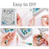 Beaded Necklace Making Tool Sets, Including Plastic Bead Design Boards, Clear Elastic Crystal Thread, Sewing Scissors, High Carbon Steel Big Eye Beading Needle, Iron Tweezers, Mixed Color