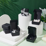 Cardboard Gift Packaging Boxes, Folding Boxes for Hand-made Soap, Square, Black, Finnished Product: 5.5x5.5x2.5cm