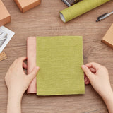 1Pc DIY Imitation Leather Cloth, Suede Fabric, with Paper Back, for Book Binding, Velvet Box Making, Olive Drab, 420x1000x0.1mm