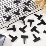 Acrylic Laser Engraving Crumb Tray Pins, Honeycomb Tray Pin, Black, 44x36x4.5mm, 25pcs/box