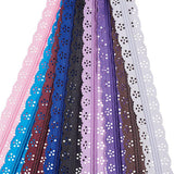 Garment Accessories, Nylon Lace Zipper, Zip-fastener Components, Mixed Color, 44x2.4cm, 2strands/color, 46strands/set