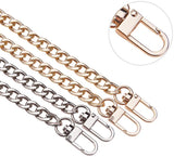 Bag Strap Chains, Iron Curb Link Chains, with Swivel Lobster Claw Clasps, Platinum & Golden, 120x1cm