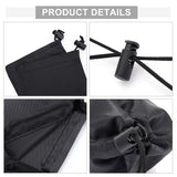 Polyester Bags, with Drawstring Ropes, Rectangle, Black, 20x12x0.02cm