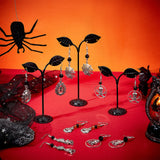 DIY Halloween Drop Earring Making Kits, Including Skull & Pumpkin & Spider Alloy Pendants & Beads, Glass Beads, Brass Earring Hooks, Antique Silver & Silver, 152Pcs/box
