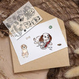 Custom PVC Plastic Clear Stamps, for DIY Scrapbooking, Photo Album Decorative, Cards Making, Stamp Sheets, Film Frame, Dog, 160x110x3mm