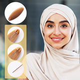 16Pcs 8 Color Plastic Blank Oval Brooch Pins, Scarf Hijab Lapel Pin Buckles for Ladies Hair Dressing Accessories, Pink, 36x13.5x9mm, 2Pcs/color