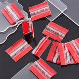 Acrylic Self Adhesive Hinge, Rectangle, Red, 45x35x6mm