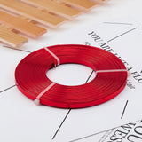 Aluminum Wire, Flat, Red, 5x1mm, about 32.8 Feet(10m)/roll