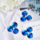 Self-Adhesive Acrylic Rhinestone Stickers, for DIY Decoration and Crafts, Faceted, Half Round, Blue, 30x6mm, 50pcs/box