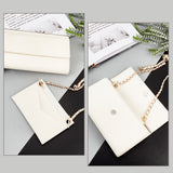 2Pcs 2 Style Wool Felt Purse Organizer Insert, Mini Envelope Handbag Shaper Premium Felt, Bag Accessories, with Iron Grommets, Rectangle, White, 9.4~14.8x14.5~22x0.65cm, Hole: 10mm, 1pc/style