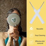 Small Plastic Bathroom Shower Head Hole Cleaning Brush, Multi-Use Nozzle Cleaner, for Keyboard Phone, Snow, 64x78x2.5mm, 10pcs/set