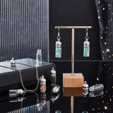 12Pcs 2 Style Glass Bottle Pendants, with Plastic Cap, Openable Perfume Bottle, Refillable Bottles, Clear, 29mm and 34.5mm, Hole: 2.5mm, 6pcs/style
