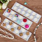 12-Hole Felt Bead Design Boards, for Beads Storage, Rectangle, Dark Gray, 6.35x22x0.6cm, Inner Diameter: 2.9cm