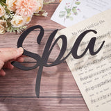 2Pcs Acrylic Spa Signs, with 30Pcs Acrylic Double-sided Sticker, Flat Round, for Salon Wall Decoration, Mixed Color, 230x190x2.9mm