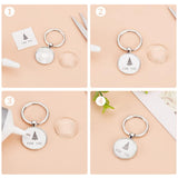 DIY Blank Dome Keychain Making Kit, Including Tibetan Style Alloy Pendant Cabochon Settings, Iron Split Key Rings, Glass Cabochons, Mixed Color, 36pcs/set