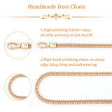 Alloy Chain Bag Handles, Bag Straps, with Iron Snap Clasp, Golden, 120x0.7x0.35cm