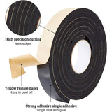 Strong Adhesion EVA Sponge Foam Rubber Tape, Anti-Collision Seal Strip, Black, 35x3mm, 3m/roll