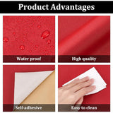 Self-adhesive PVC Leather, Sofa Patches, Car Seat, Bed Leather Repair Subsidies, Red, 61.15x30.5x0.08cm