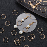 50Pcs Long-Lasting Plated Brass Open Jump Rings, Nickel Free, Twisted Ring, Real 18K Gold Plated, 18 Gauge, 12x1mm, Inner Diameter: 10mm