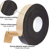 Strong Adhesion EVA Sponge Foam Rubber Tape, Anti-Collision Seal Strip, Black, 35x3mm, 10m/roll