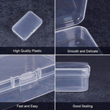Plastic Bead Containers, Cuboid, Clear, 7.4x4.9x2cm, 16pcs, Carton: 20x13x8cm