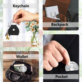 Pocket Hug Token Long Distance Relationship Keepsake Keychain Making Kit, Including PU Leather Holder Case Keychain Findings, 201 Stainless Steel Commemorative Inspirational Coins, Vegetables, 105x47x1.3mm