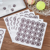 26 Sheets 2 Styles PVC Plastic Waterproof Stickers, Dot Round Self-adhesive Decals, for Helmet, Laptop, Cup, Suitcase Decor, Footprint Pattern, 195x195mm, 25pcs/sheet, 13 sheets/style