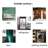 PVC Wall Stickers, Rectangle with Laundry Theme, for Home Living Room Bedroom Decoration, Black, 200x290mm, 4pcs/set