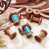 Wooden Empty Spools for Wire, Thread Bobbins, Sienna, 3.45x5cm