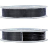 Tiger Tail Wire, 304 Stainless Steel Wire, Black, 0.45mm, about 164.04 Feet(50m)/roll