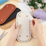 4Pcs 4 Colors Oval Imitation Leather Crochet Bag Bottom, Pad Bag Cushion Bases, for DIY Bag Accessories, Mixed Color, 22x10cm, 4 color, 1pc/color, 4pcs