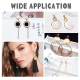 Vacuum Plating 304 Stainless Steel Stud Earring Findings, with Loop and Flat Plate, Flat Round, Rose Gold, 10x1mm, Hole: 1.5mm, Pin: 0.8mm, 40pcs/box