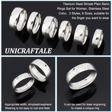 24Pcs 12 Size Titanium Steel Simple Plain Band Rings Set for Women, Stainless Steel Color, Inner Diameter: 16~20.9mm, 2Pcs/size