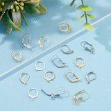 90Pcs 6 Style 304 Stainless Steel Leverback Earring Findings, with Horizontal Loops, Golden & Stainless Steel Color, 14~19x11~12x2~6mm, Hole: 1.2~1.5mm, Pin: 0.6~0.8mm, 15Pcs/style