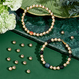 Rack Plating Brass Beads, Cadmium Free & Lead Free, Round, Golden, 7.8x7mm, Hole: 2mm, 60pcs/box