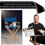 Cloth Chair Replacement, with 2 Wood Sticks, for Director Chair, Makeup Chair Seat and Back, Blue, Cloth: 475~520x170~385x5~6mm, Stick: 381x6mm