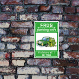 Rectangle with Word Vintage Metal Iron Sign Poster, for Home Wall Decoration, Frog Pattern, 200x300x0.5mm