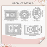 Geometric Theme Carbon Steel Cutting Dies Stencils, for DIY Scrapbooking, Photo Album, Decorative Embossing Paper Card, Mixed Shapes, 107~166x96~110x0.8mm, 5pcs/set