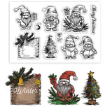 Custom Summer Theme PVC Plastic Clear Stamps, for DIY Scrapbooking, Photo Album Decorative, Cards Making, Gnome, 160x110mm