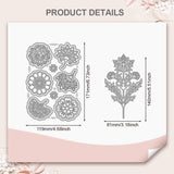 Flower Carbon Steel Cutting Dies Stencils, for DIY Scrapbooking, Photo Album, Decorative Embossing Paper Card, Flower, 140~171x81~119x0.8mm, 2pcs/set