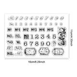 PVC Plastic Clear Stamps, for DIY Scrapbooking, Photo Album Decorative, Cards Making, Number, 160x110mm