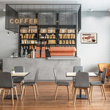 Vintage Metal Tin Sign, Wall Decor for Bars, Restaurants, Cafes Pubs, Fresh Brewed Coffee Pattern, 30x20cm