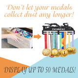 Sports Theme Iron Medal Hanger Holder Display Wall Rack, with Screws, Swimming Pattern, 150x400mm