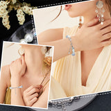 4 Sets 2 Style 925 Sterling Silver Cord Ends, with Extender Chains, Teardrop Charms and Spring Ring Clasps, Silver, 46~48mm, Inner Diameter: 1.5~1.8mm, 2 Sets/style