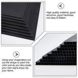 8 Sheets Plastic Corrugated Cardboard Sheets Pads, for DIY Crafts Model Building, Rectangle, Black, 220x280x4mm