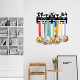 Sports Theme Iron Medal Hanger Holder Display Wall Rack, with Screws, Football Pattern, 150x400mm