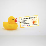 50Pcs Paper Card, Greeting Card, Duck Theme Card, Rectangle, Sun Pattern, 87.5x50mm