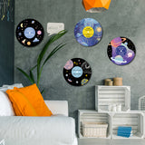 4Pcs Foam Discs, Home Display Decorations, Spaceship, 295mm, Hole: 15mm
