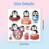 PVC Sakura Stamp, for DIY Scrapbooking, Penguin, 100x100mm